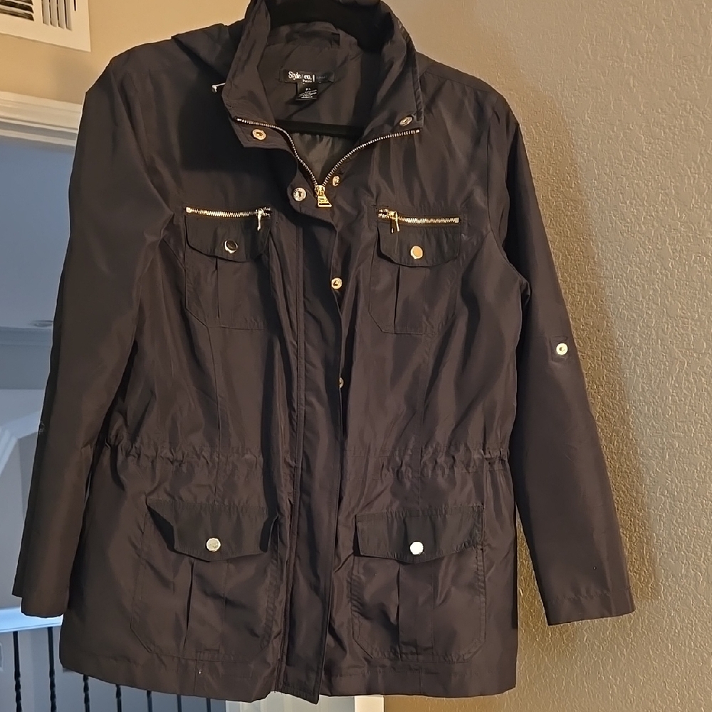 Style & Co. Women's Hooded Anorak Jacket.  Size Large Petite